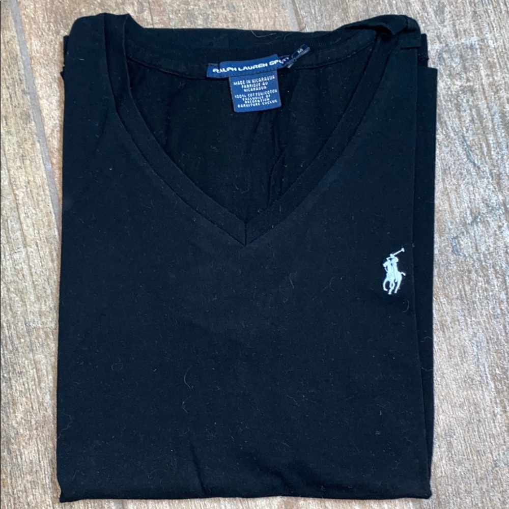 Ralph Lauren Black V-Neck T-Shirt